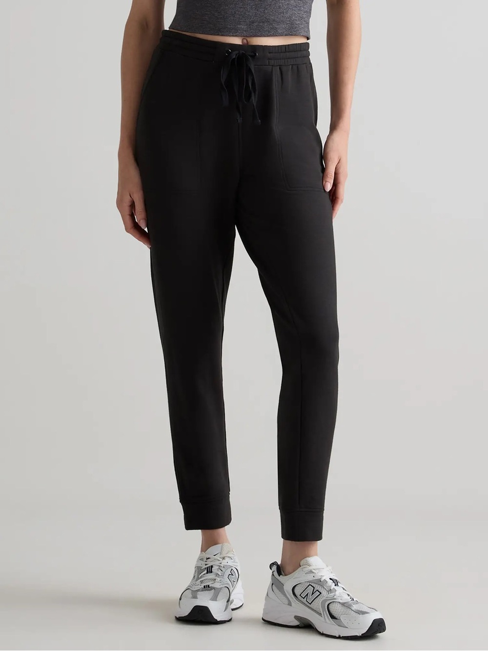 Quince SuperSoft Fleece Tencel Modal Jogger Sweatpants Black XL